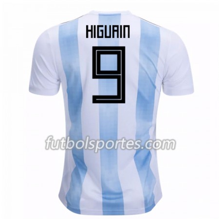 Camisetas Argentina Higuain 9 Primera Equipacion Mundial 2018